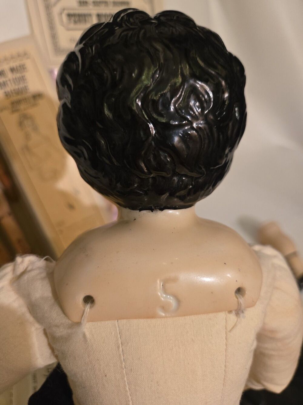 17" Porcelain Doll #5, Penny Wooden, Antique Bisque, Patterns, Doll Making Lot - Picture 5 of 12